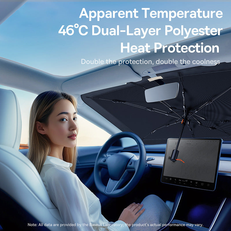 BASEUS CoolRide Series Doubled Layered Car Windshield Sun Shade Umbrella Mega
