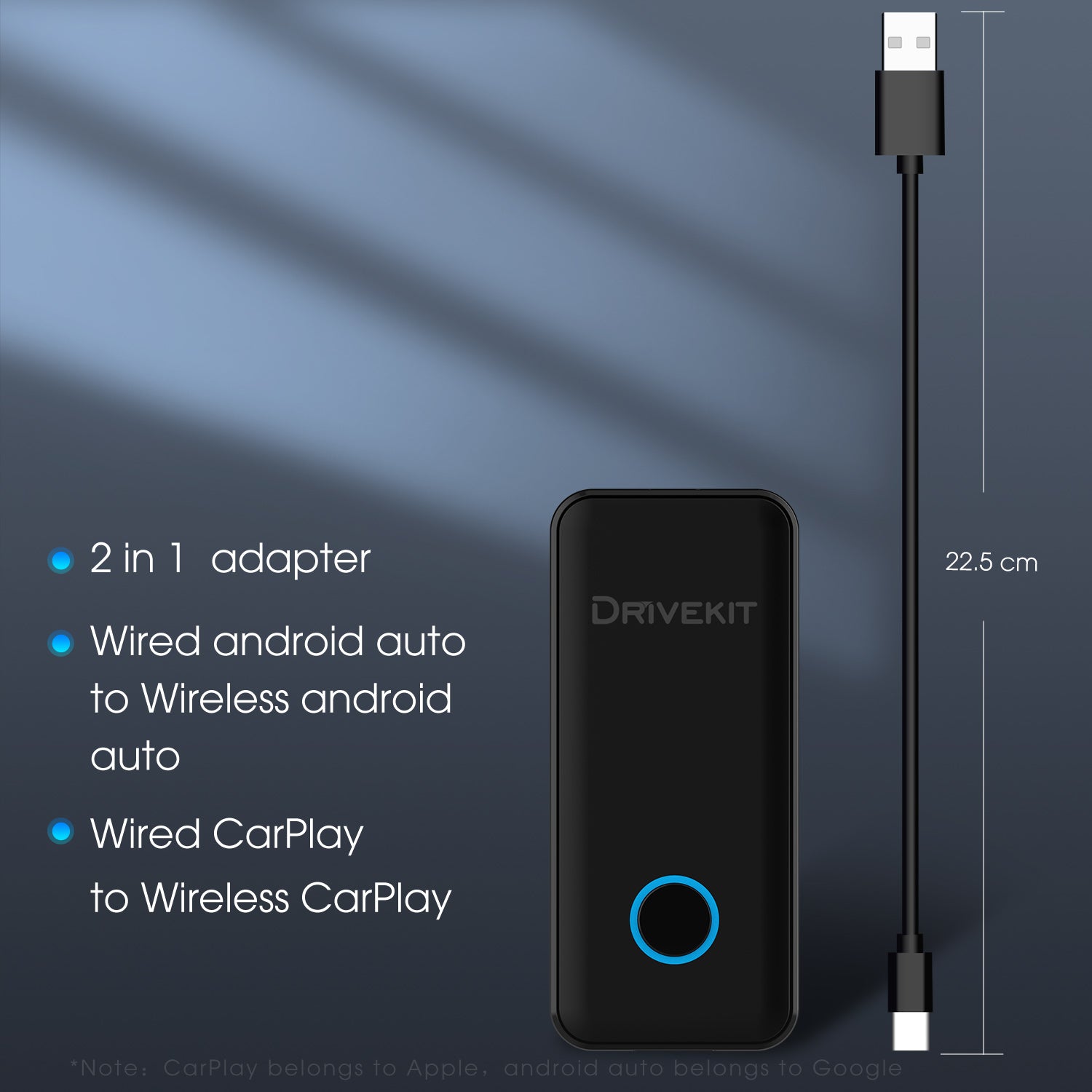 DRIVEKIT AF1313 Bluetooth CarPlay Wireless Adapter Convert Wired to Wireless Carplay Box