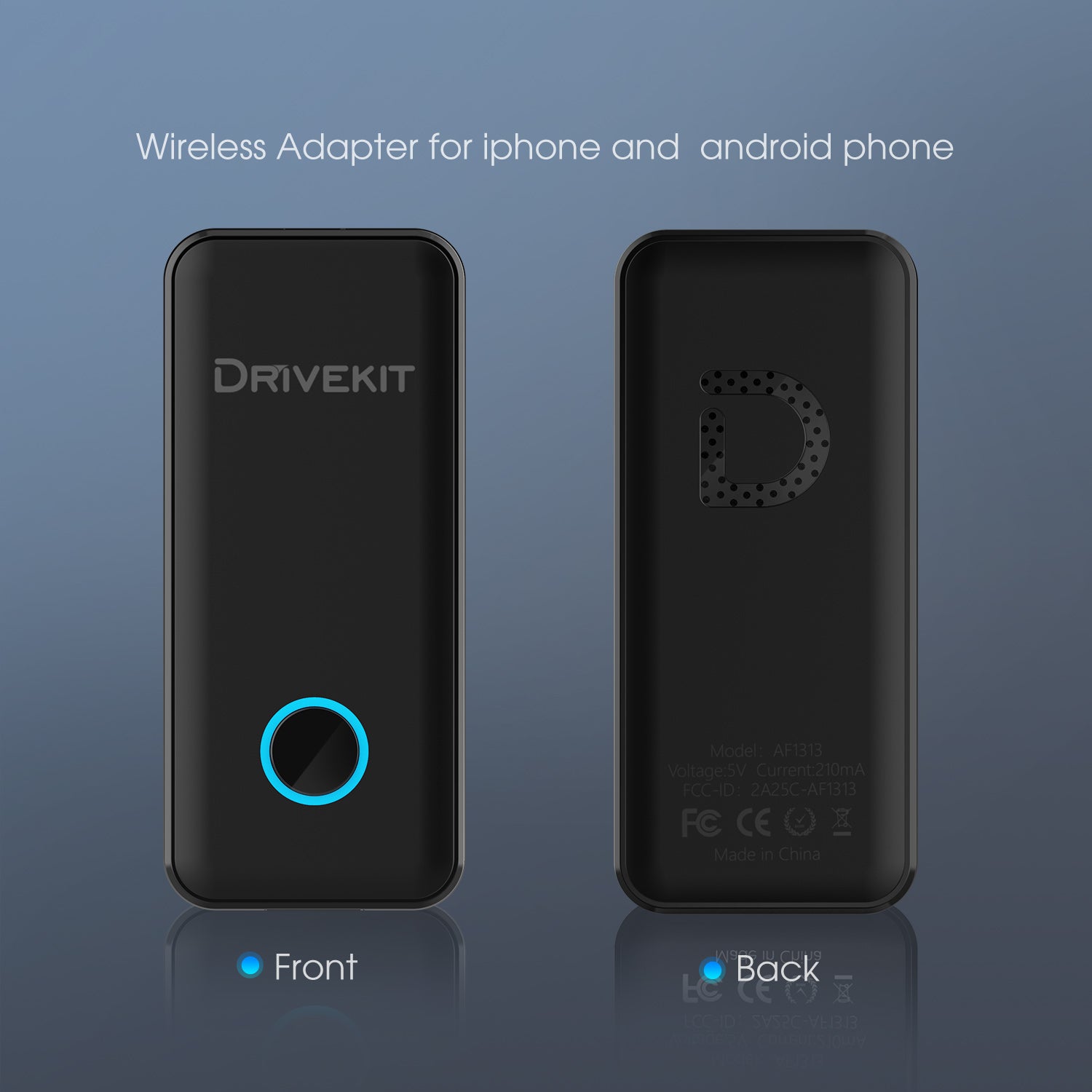 DRIVEKIT AF1313 Bluetooth CarPlay Wireless Adapter Convert Wired to Wireless Carplay Box