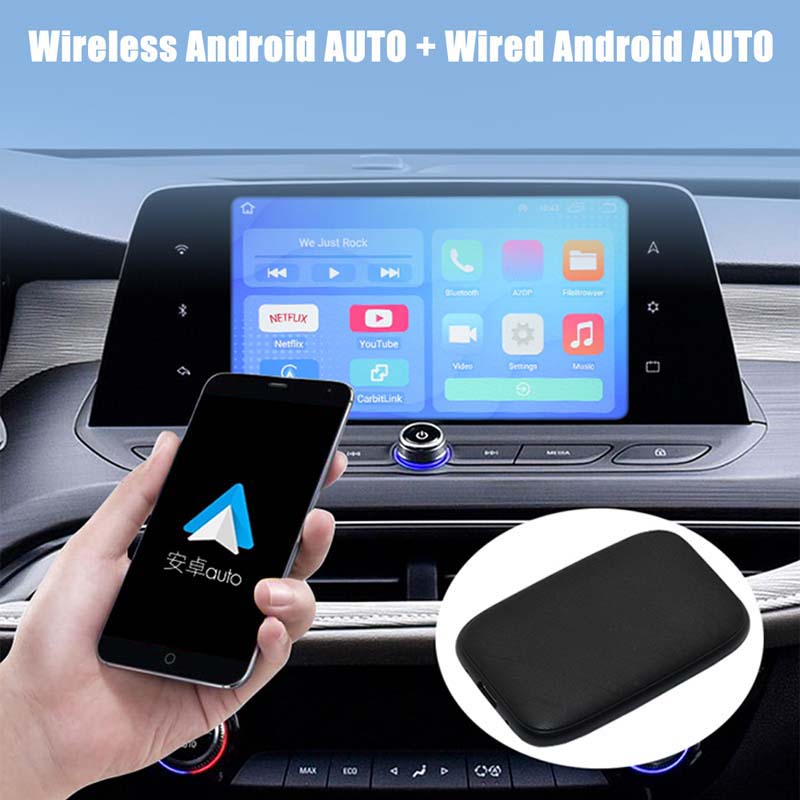 3-in-1 Wireless CarPlay Android Auto Adapter 2GB+8GB Wired to Wireless Car Play Adapter