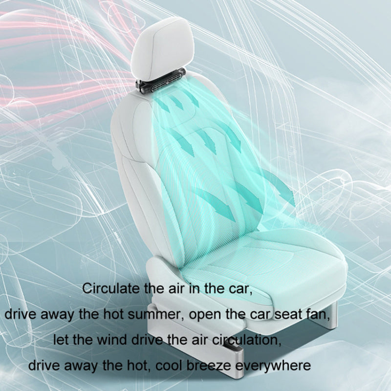 CF03 Car Seat Turbine Fan USB Plug-in 3 Wind Speed Vehicle Seat Headrest Mount Cooling Fan