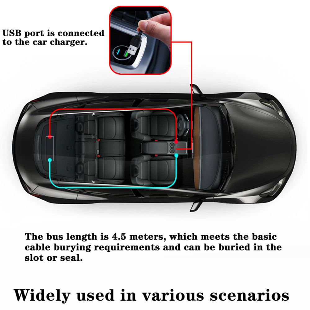 RP1035 102x348mm Waterproof Flexible LED Matrix Panel Bluetooth APP Control Car Sign