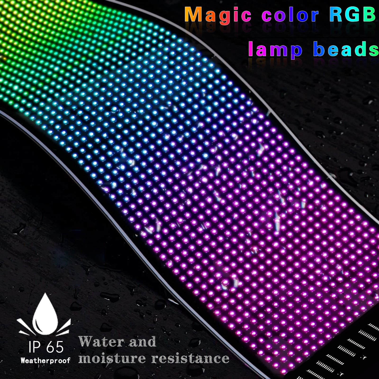 RP1035 102x348mm Waterproof Flexible LED Matrix Panel Bluetooth APP Control Car Sign