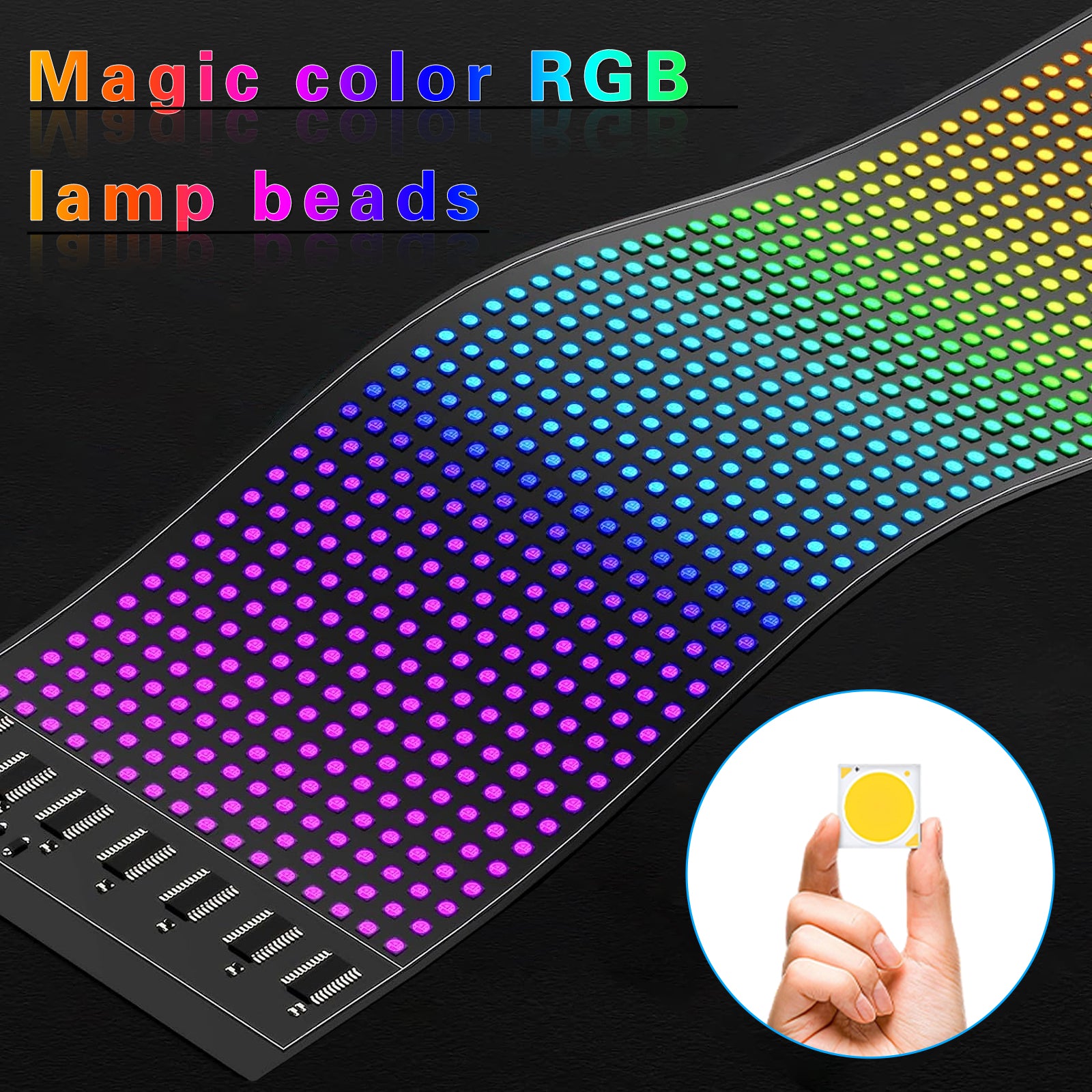 RP937 Car Rear Windshield Flexible LED Screen Display Message Scrolling Sign APP Control