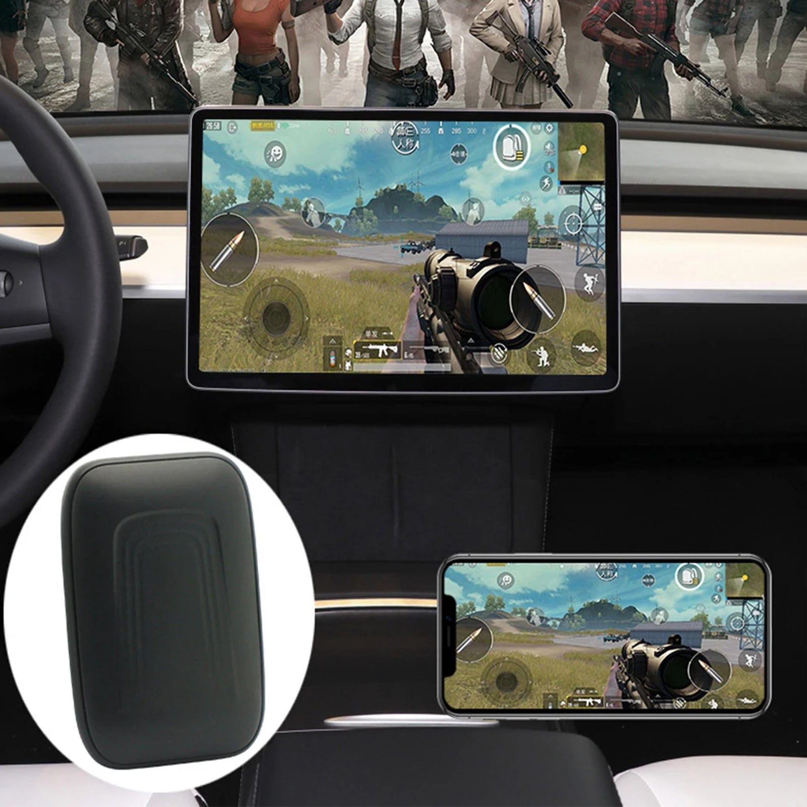 Wireless CarPlay Adapter For Tesla Model 3 / Y / X / S Wireless Adapter Convert Wired to Wireless