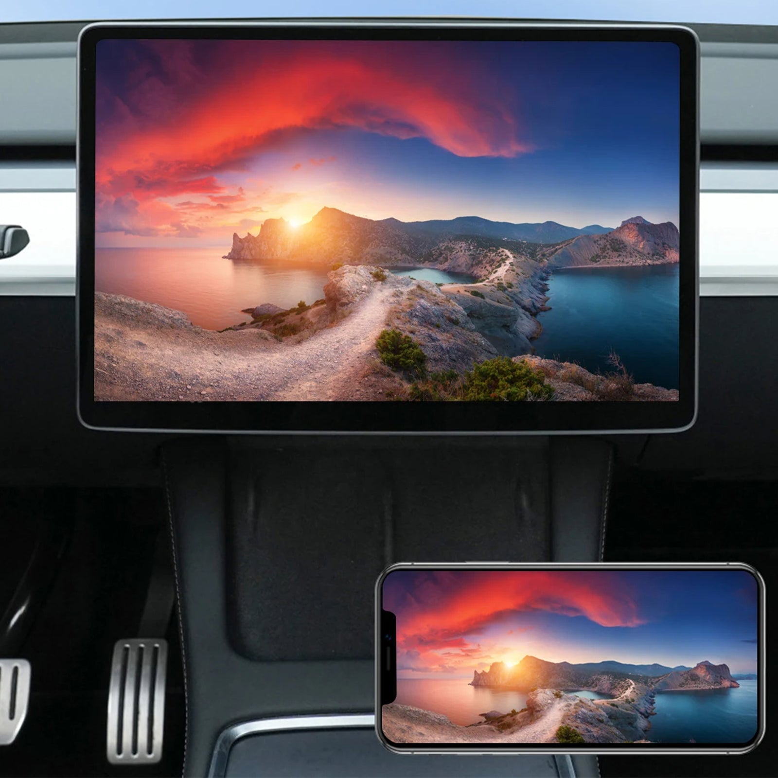 Wireless CarPlay Adapter For Tesla Model 3 / Y / X / S Wireless Adapter Convert Wired to Wireless