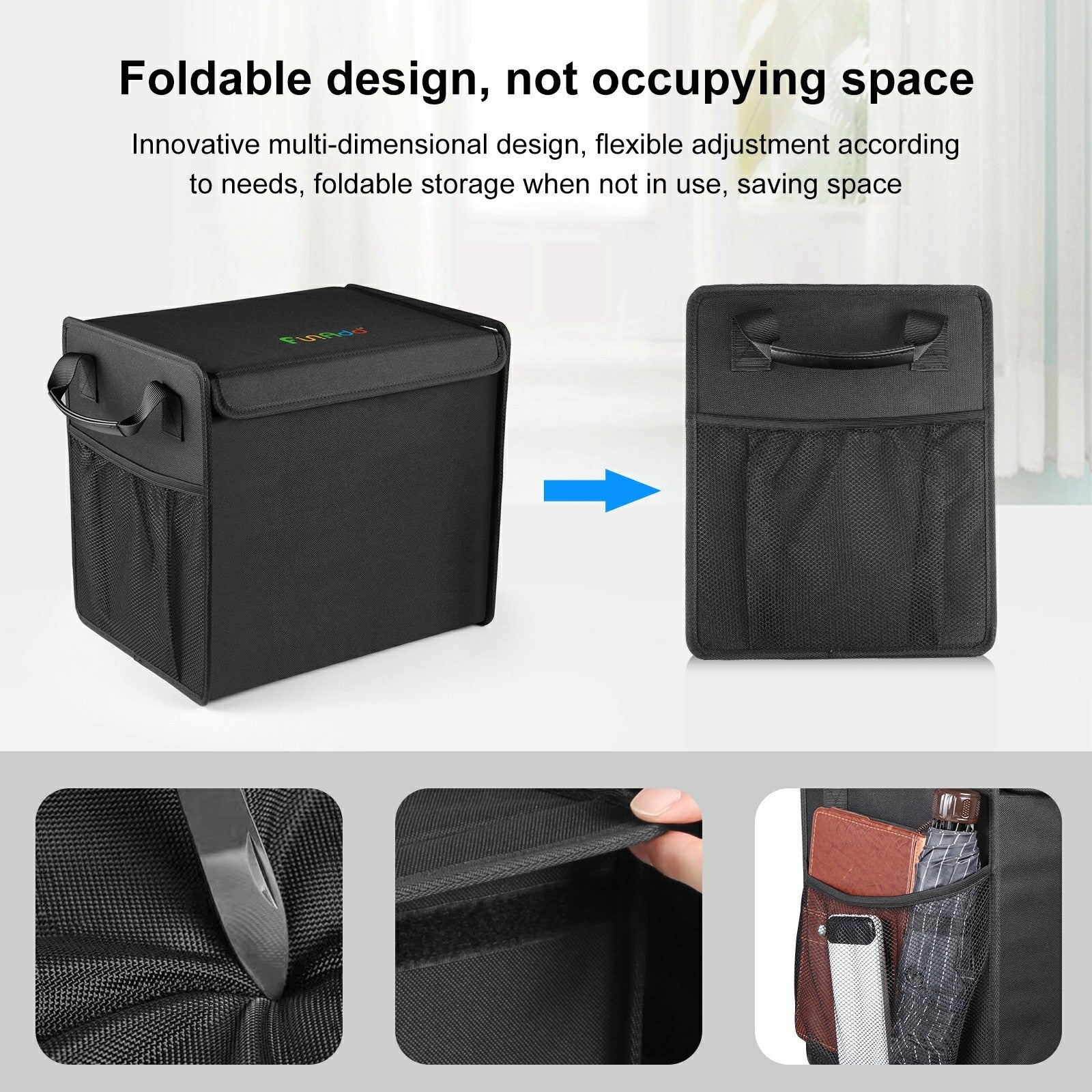 FUNADD FA0501 Foldable Car Trunk Storage Box Leak-proof Food Insulated Bag