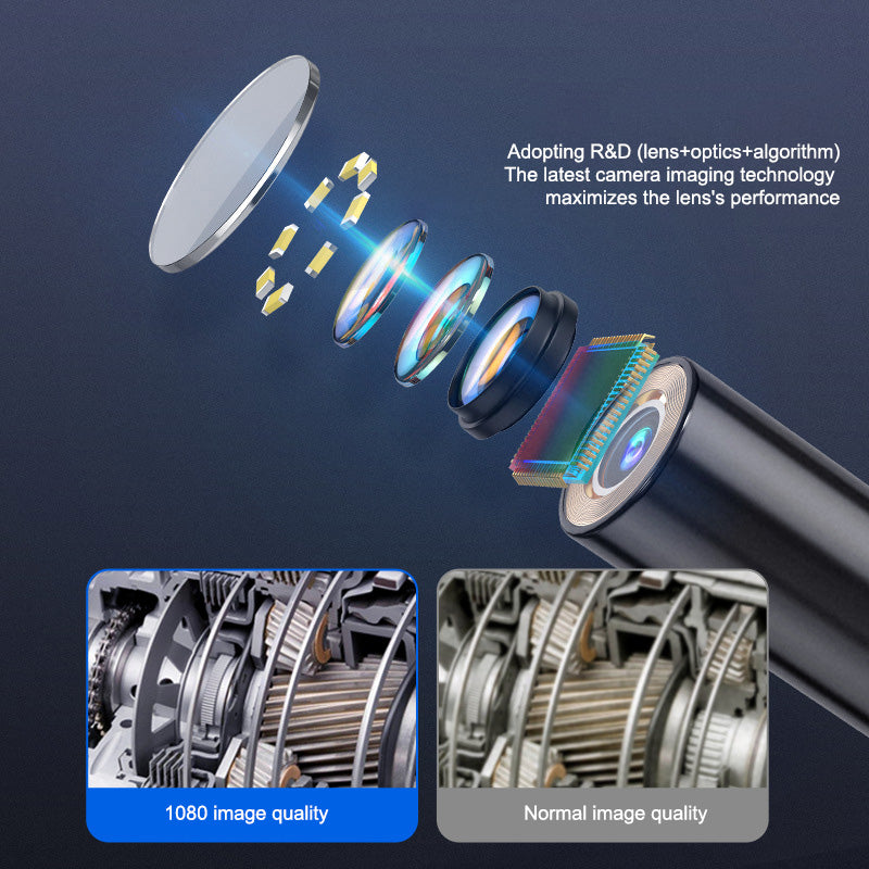 G20 10m Hard Wire Industrial Borescope 8mm Lens Endoscope Camera with LED Light