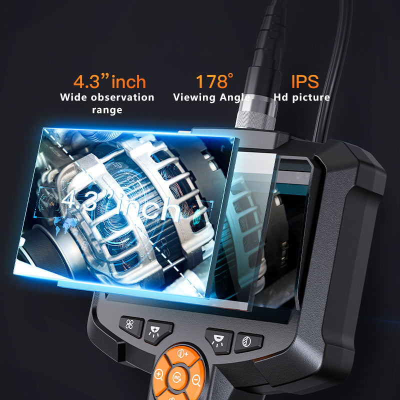 G30-M 10m Hard Wire 8mm Lens 4.3-inch Screen 1080P Endoscope Car Inspection Camera