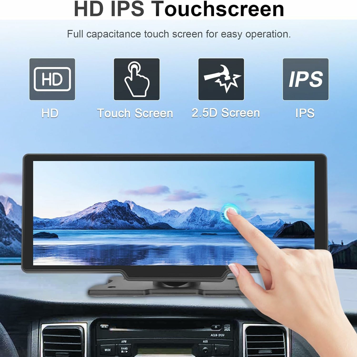 RH-W515 10.26 Inch Touch Screen CarPlay Android Auto Bluetooth Multimedia Player (No DVR)
