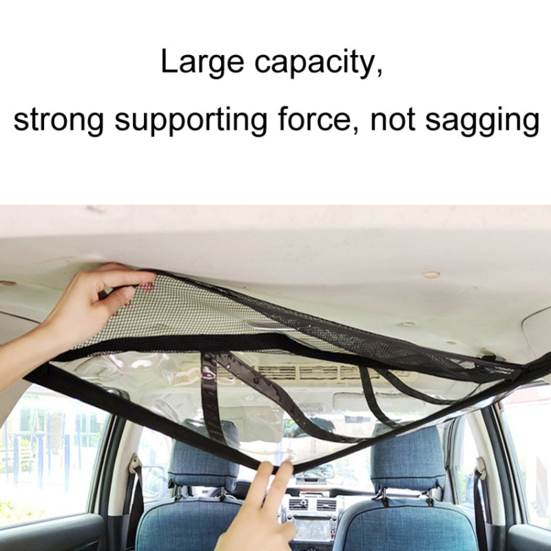 88x59x110cm Car Ceiling Cargo Net Triangle-Shaped Vehicle Ceiling Strong Load-Bearing Pocket