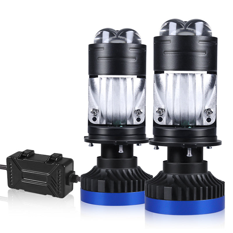 H4 1 Pair High Brightness 12V Car LED Headlight High Beam Low Beam Projector Lamp