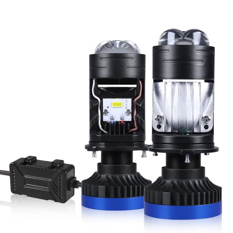 H4 1 Pair High Brightness 12V Car LED Headlight High Beam Low Beam Projector Lamp