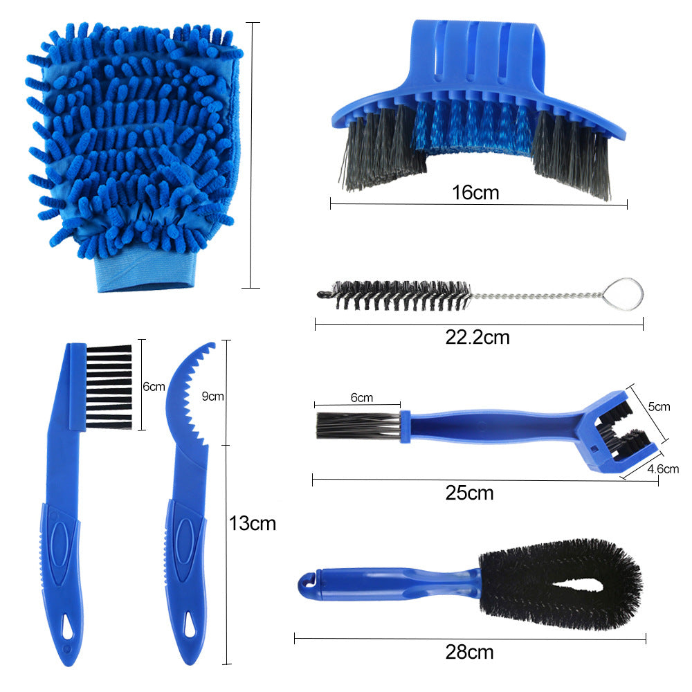 8Pcs / Set Bicycle Chain Cleaner Mountain Road Bike Chain Brush Scrubber Washing Tools