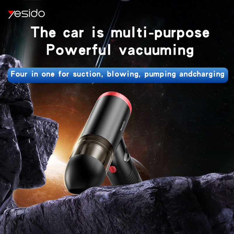 YESIDO VC06 Car Home Handheld Vacuum Cleaner Blow / Suction / Inflation Function Wireless Vacuum Cleaner
