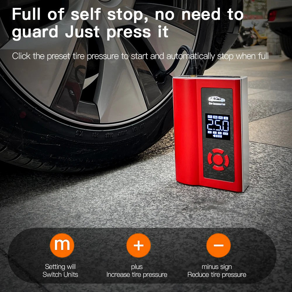 AI8 12V Car Air Pump Emergency Flashlight Power Supply Portable Phone Charger