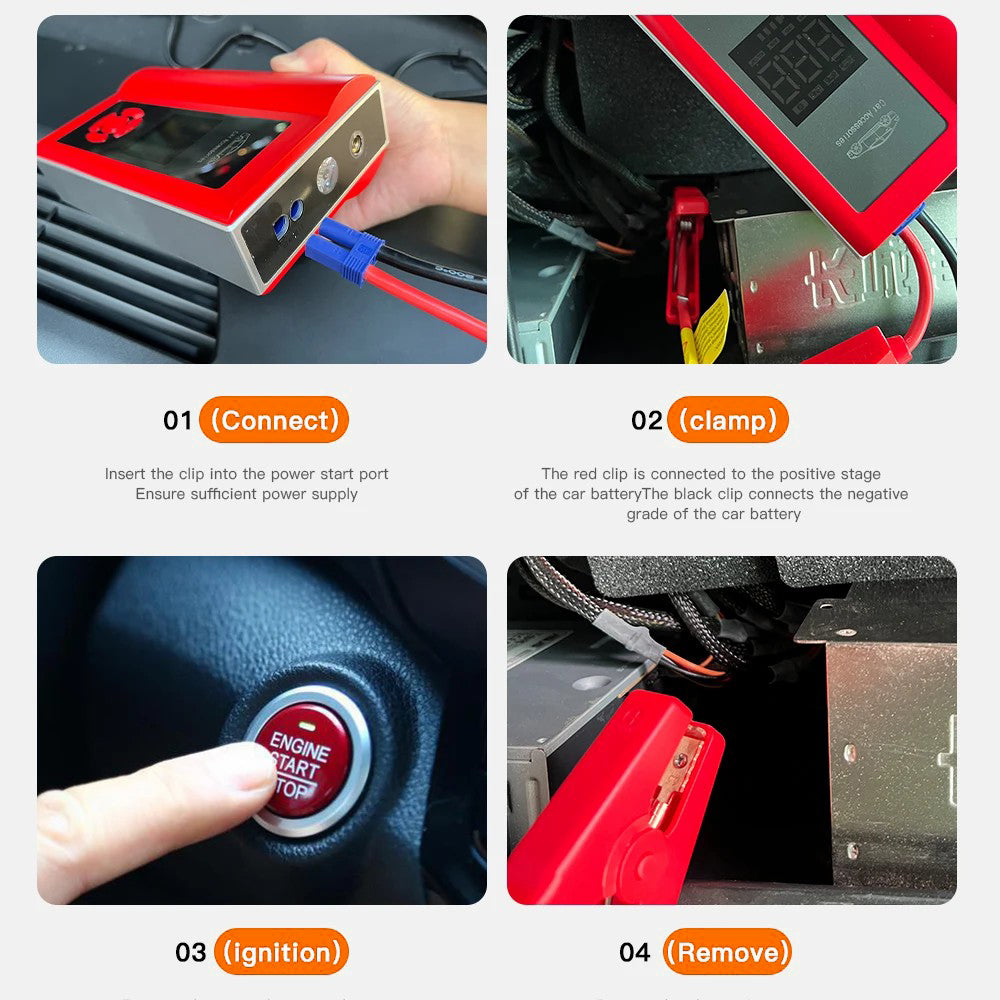 AI8 12V Car Air Pump Emergency Flashlight Power Supply Portable Phone Charger