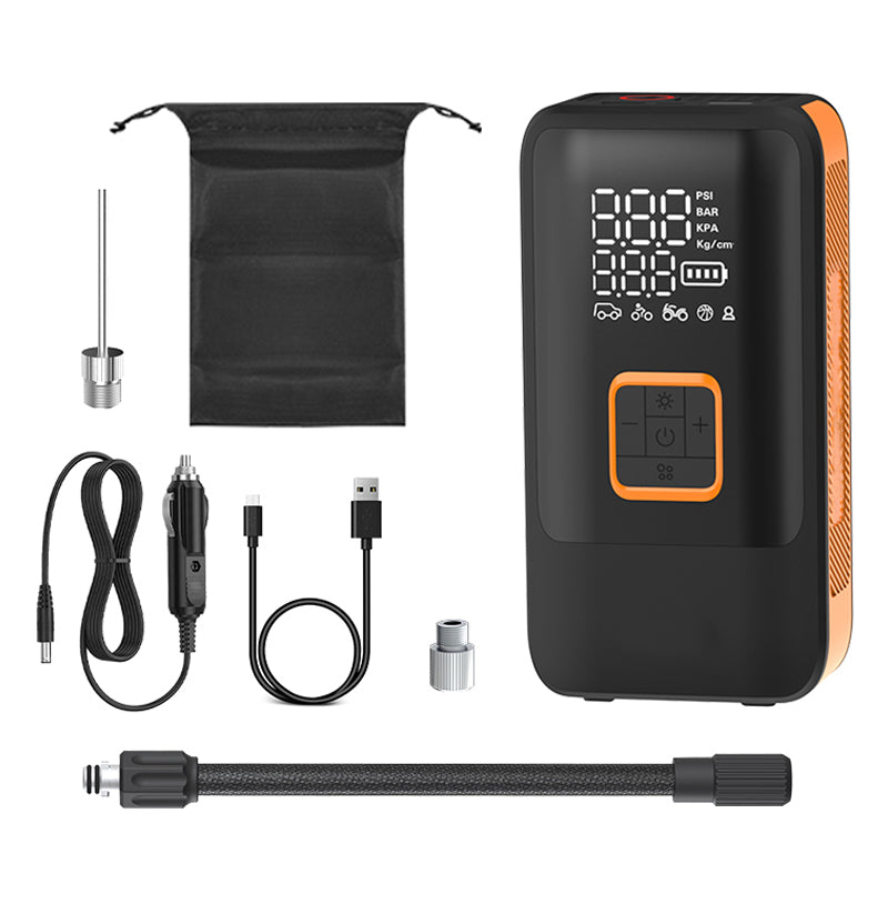 SH03 Portable Smart Air Pump Dual-Cylinder Tire Inflator with Power Bank Function