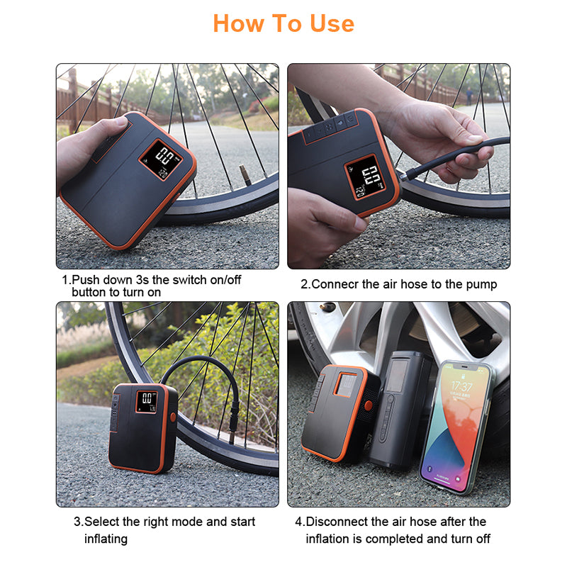 DP3 Wireless Smart Tire Air Pump 2-in-1 Deflation Inflation Pump for Outdoor Camping