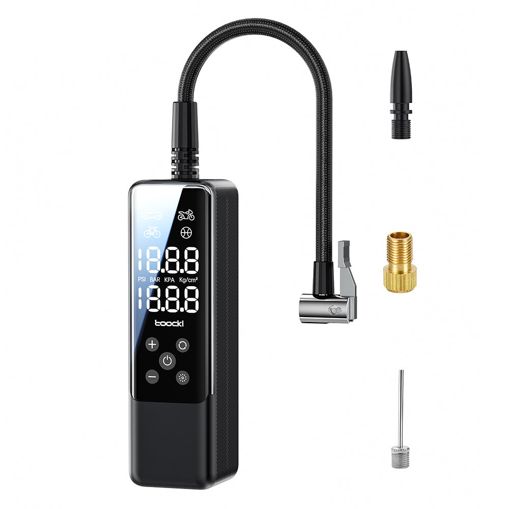 TOOCKI A5 Car Air Compressor Tire Inflator for Tire Inflation Car Tire Pump with LED Light for Car Tires