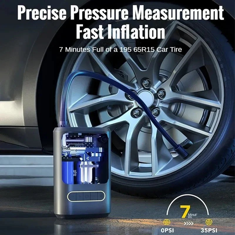 ATJ-8466 17MM Air Cylinder Tire Inflator Air Pump Cellphone Charger Power Bank