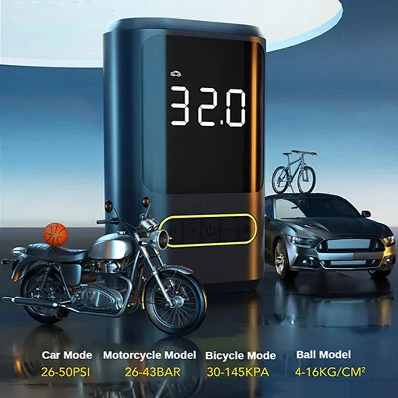 ATJ-8466 17MM Air Cylinder Tire Inflator Air Pump Cellphone Charger Power Bank