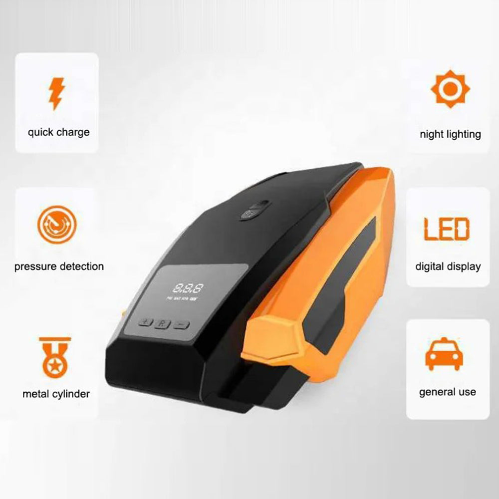 ATJ-1166 12V Dual Cylinder Wireless Electric Pump Portable Emergency Car Tire Inflator with Digital Display