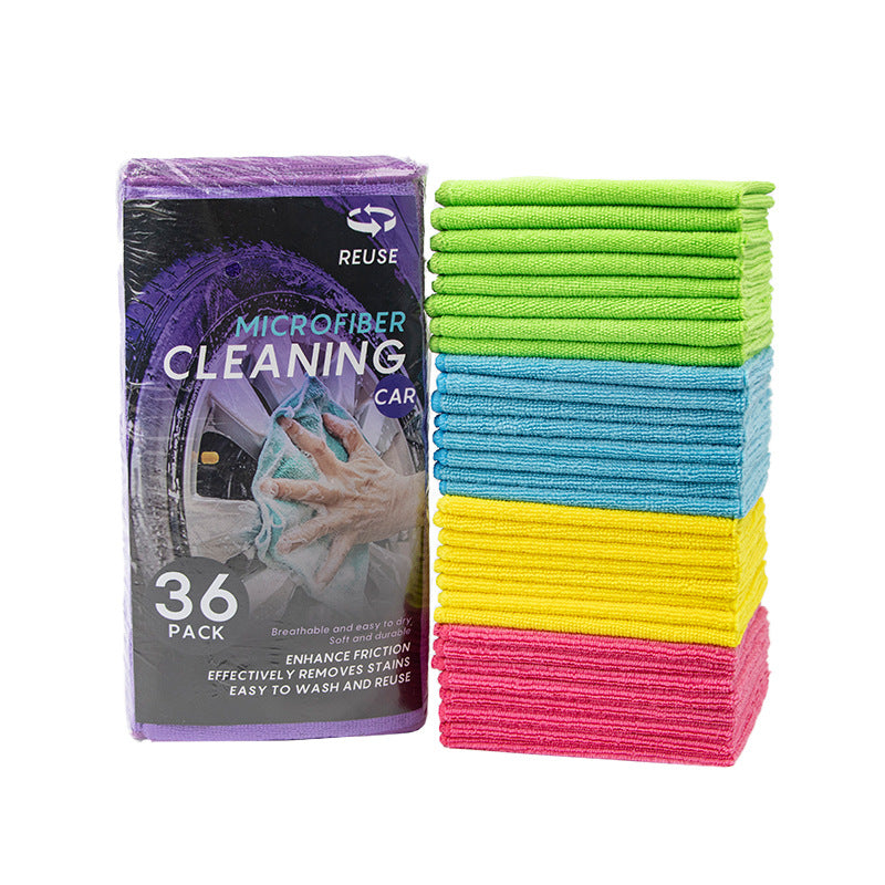 LWMB-004A 30Pcs 30x30cm Super Water Absorption Microfiber Car Washing Towel Kitchen Home Cleaning Cloth