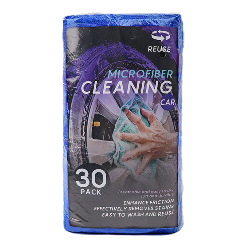 LWMB-004A 30Pcs 30x30cm Super Water Absorption Microfiber Car Washing Towel Kitchen Home Cleaning Cloth