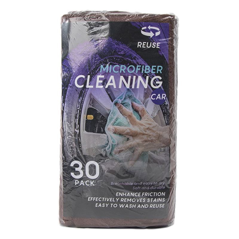 LWMB-004A 30Pcs 30x30cm Super Water Absorption Microfiber Car Washing Towel Kitchen Home Cleaning Cloth