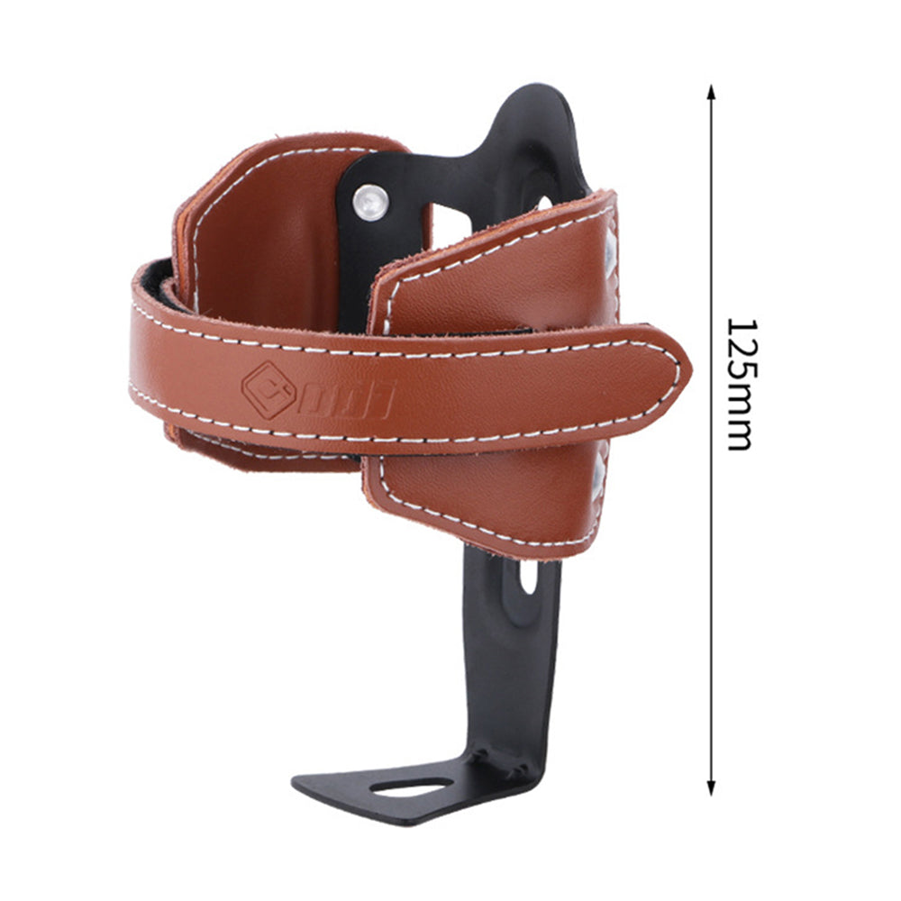 ODI Bike Mount Genuine Cow Leather Water Bottle Holder Cycling Kettle Holder, with Converter
