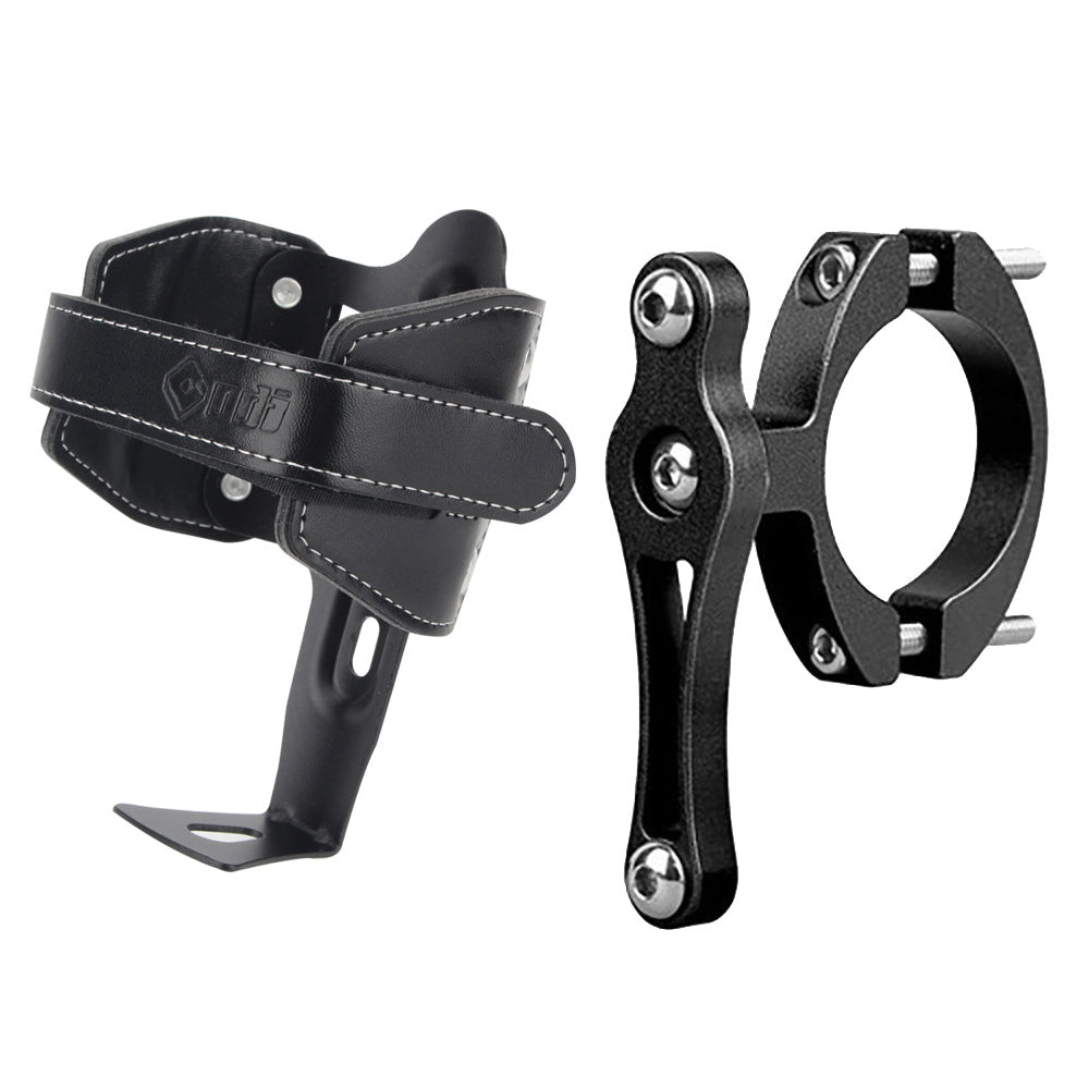 ODI Bike Mount Genuine Cow Leather Water Bottle Holder Cycling Kettle Holder, with Converter