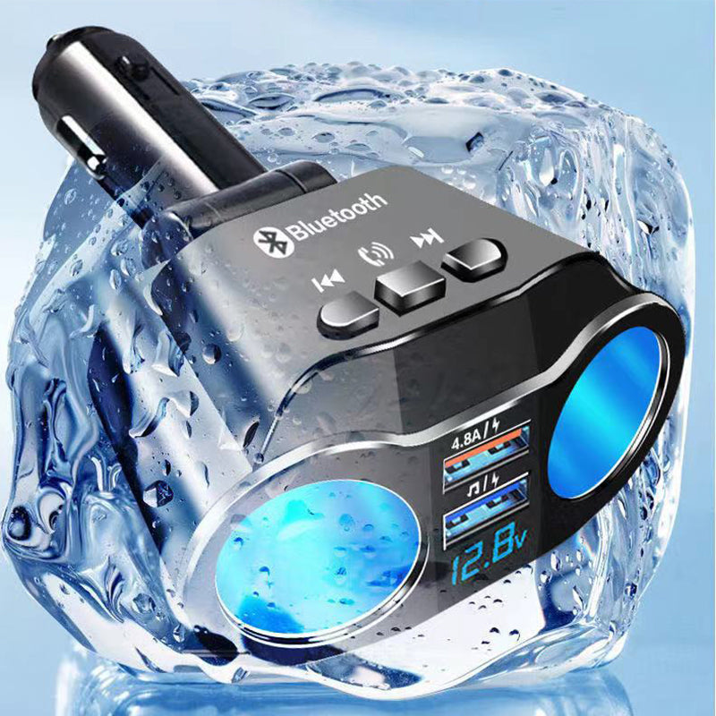 A9 Wireless in-Car Bluetooth FM Transmitter Rotatable Radio Adapter MP3 Player 4.8A USB Car Charger for 12-24V Car