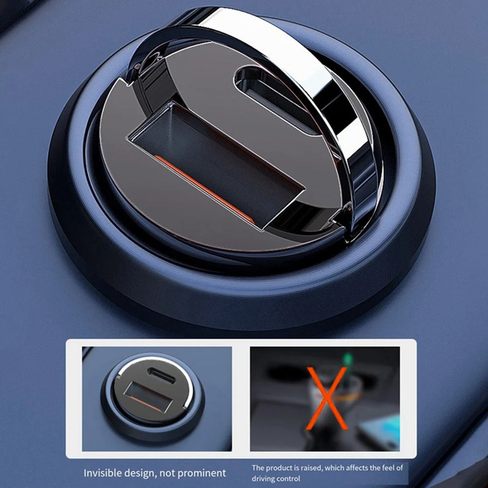 G20JB M100W+PD 20W Car Charger Phone Charging Adapter Dual Port Cigarette Lighter Adapter for 12-24V Car