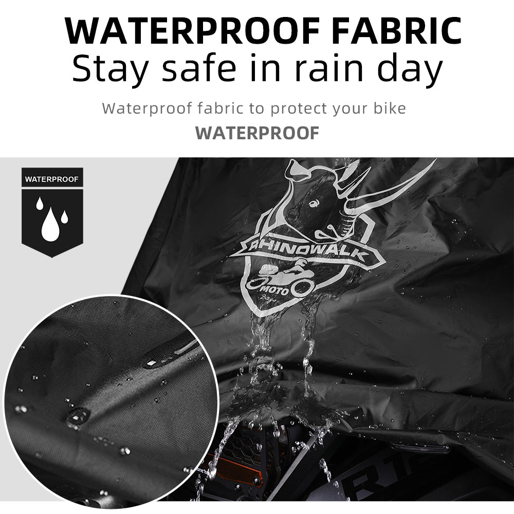 RHINOWALK F1002 XL Size Motorcycle Polyester Cover Outdoor Sun-proof Waterproof Motorbike Cover Protector