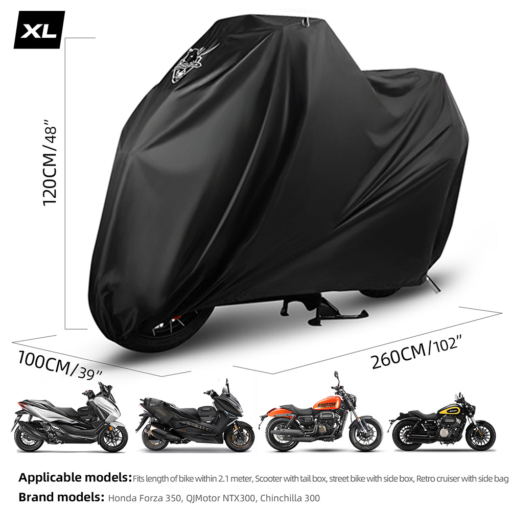 RHINOWALK F1002 XL Size Motorcycle Polyester Cover Outdoor Sun-proof Waterproof Motorbike Cover Protector