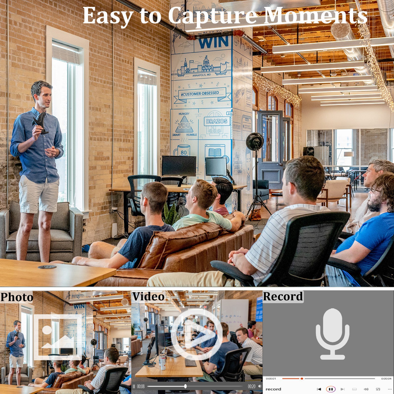 L9WiFi Outdoor Sports Conference Video Recording Camera WiFi HD Night Vision Camera