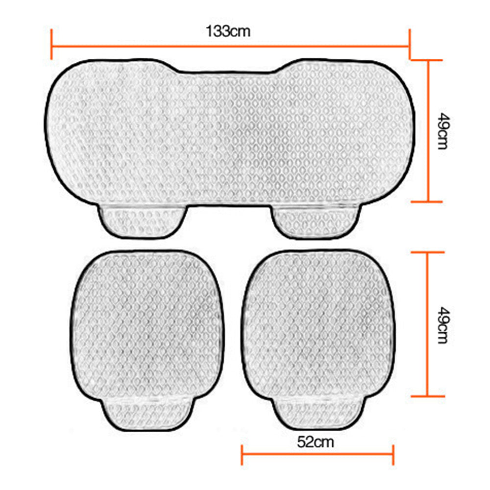 xdg-02 3Pcs / Set Car Front Rear Seat Mat Warm Anti-slip Vehicle Seat Cushions