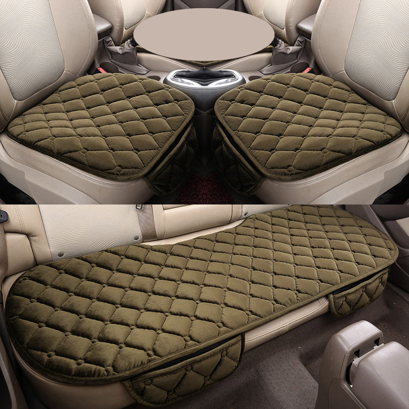 xdg-02 3Pcs / Set Car Front Rear Seat Mat Warm Anti-slip Vehicle Seat Cushions