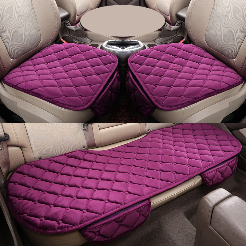 xdg-02 3Pcs / Set Car Front Rear Seat Mat Warm Anti-slip Vehicle Seat Cushions