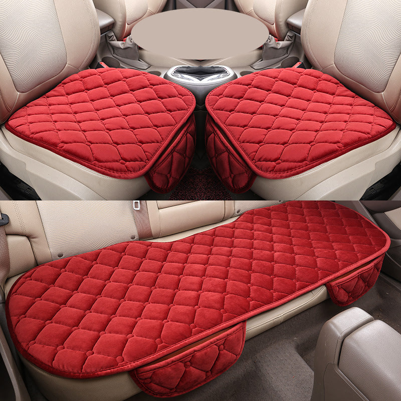 xdg-02 3Pcs / Set Car Front Rear Seat Mat Warm Anti-slip Vehicle Seat Cushions