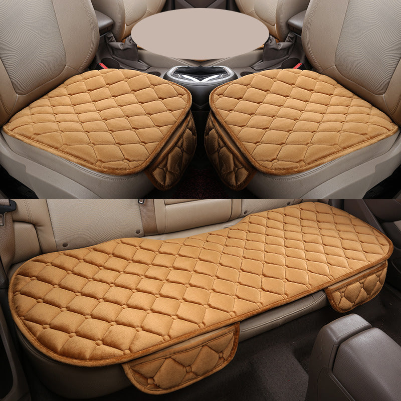 xdg-02 3Pcs / Set Car Front Rear Seat Mat Warm Anti-slip Vehicle Seat Cushions