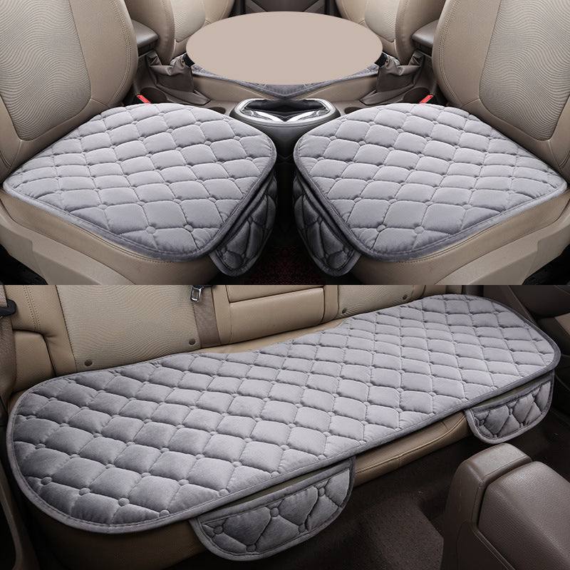 xdg-02 3Pcs / Set Car Front Rear Seat Mat Warm Anti-slip Vehicle Seat Cushions