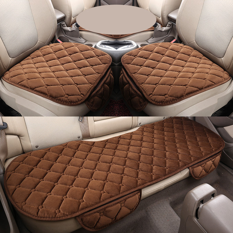 xdg-02 3Pcs / Set Car Front Rear Seat Mat Warm Anti-slip Vehicle Seat Cushions