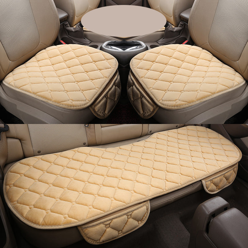 xdg-02 3Pcs / Set Car Front Rear Seat Mat Warm Anti-slip Vehicle Seat Cushions