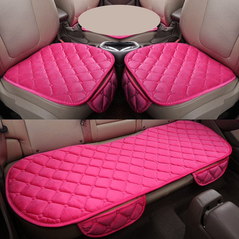 xdg-02 3Pcs / Set Car Front Rear Seat Mat Warm Anti-slip Vehicle Seat Cushions