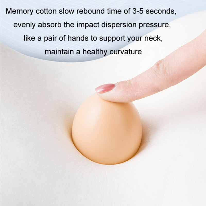 Car Headrest Memory Foam Breathable Car Neck Pillow + Back Cushion Lumbar Support