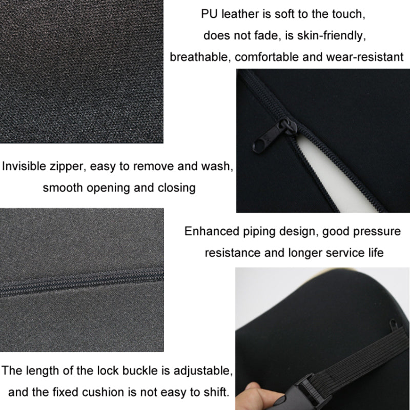 Car Headrest Memory Foam Breathable Car Neck Pillow + Back Cushion Lumbar Support