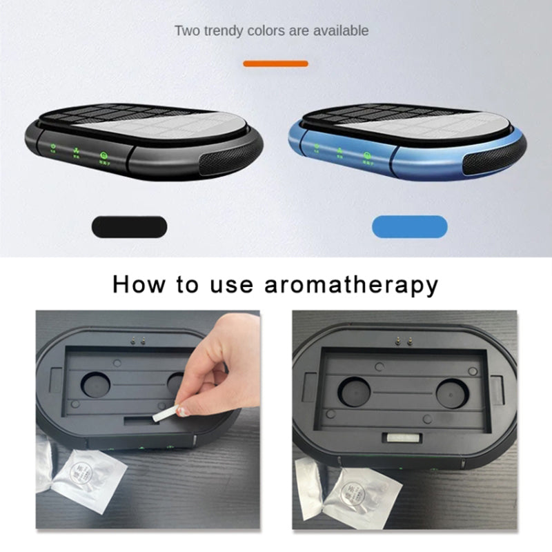 Negative Ion Car Air Purifier Smoke Smell Remover Odor Eliminator with 2 Aroma Diffuser Sticks