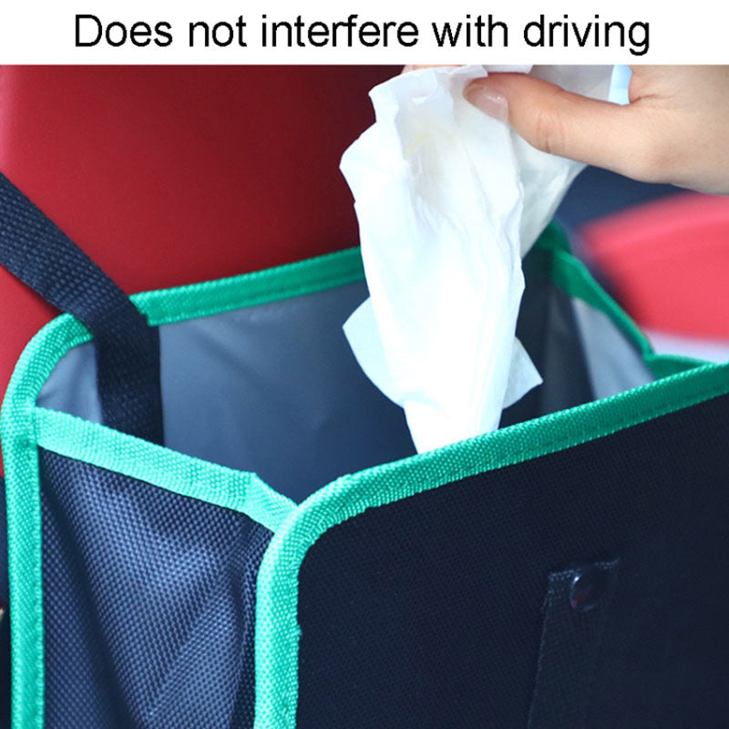 Car Trash Holder Storage Bag Foldable Car Seat Back Oxford Cloth Trash Bin